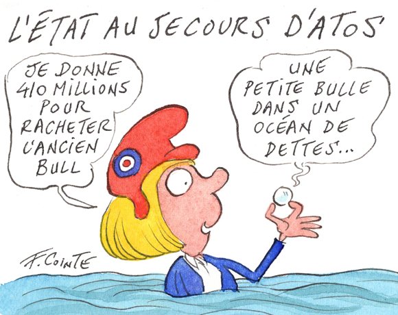 Dessin: Nationalisation d’Atos : l’État rachète moins cher que prévu
